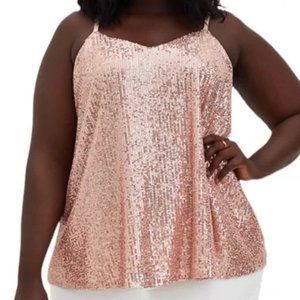 Torrid size 0 rose gold cami